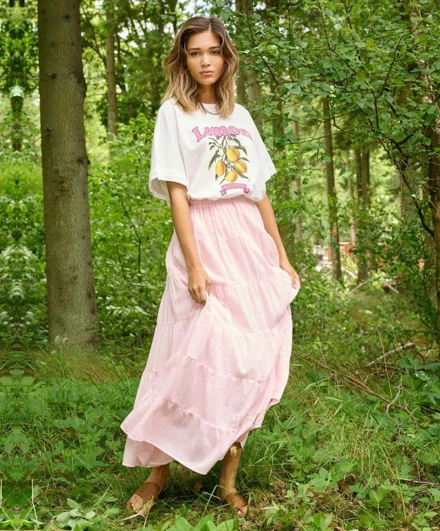 Onlminna S/s Print Top Box Jrs - Off-white