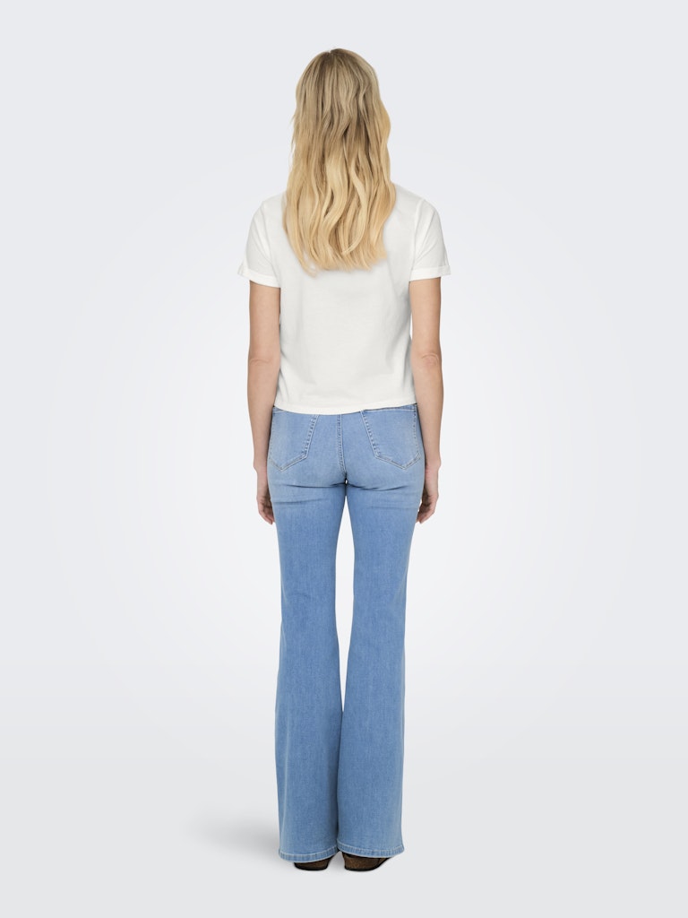 Onldora S/s Knot Fold-up Top Jrs - Off-white