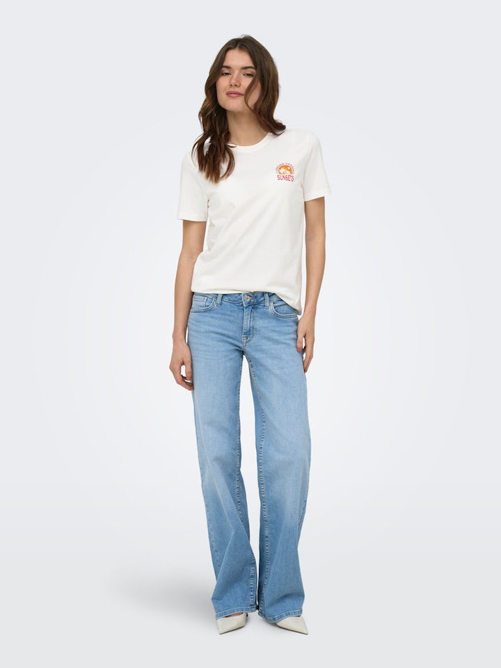 Onlfine S/s Reg Tee Cs Jrs - Off-white