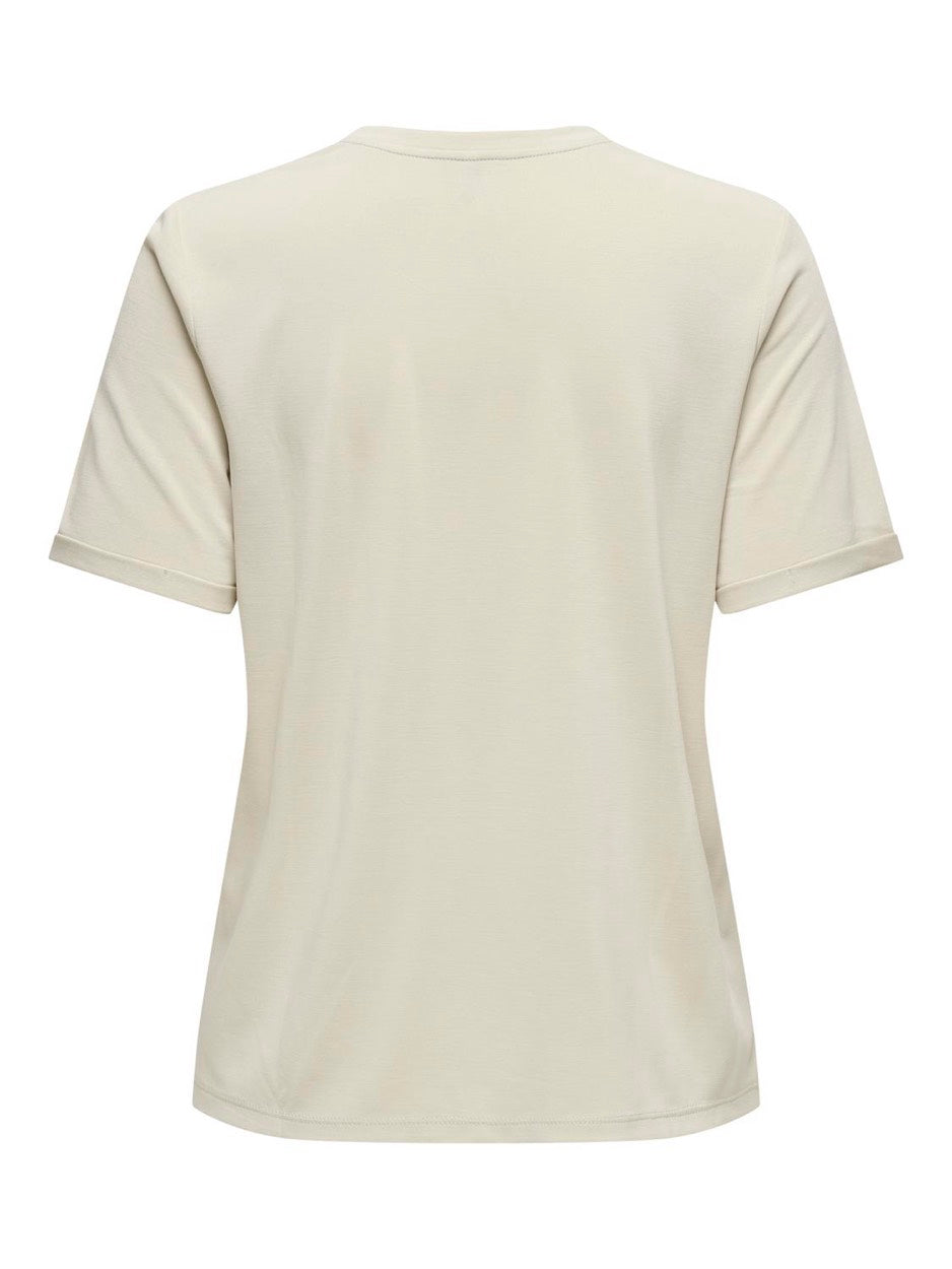 Onlfree Life Reg S/s City Top Box J - Beige