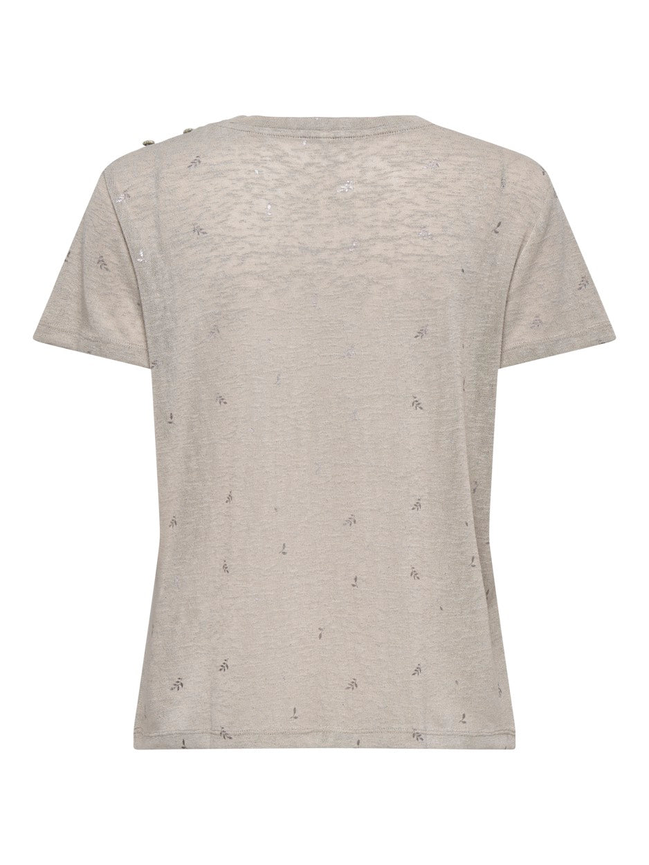 Onlstephi S/s Aop V-neck Top Jrs - Zand Dessin