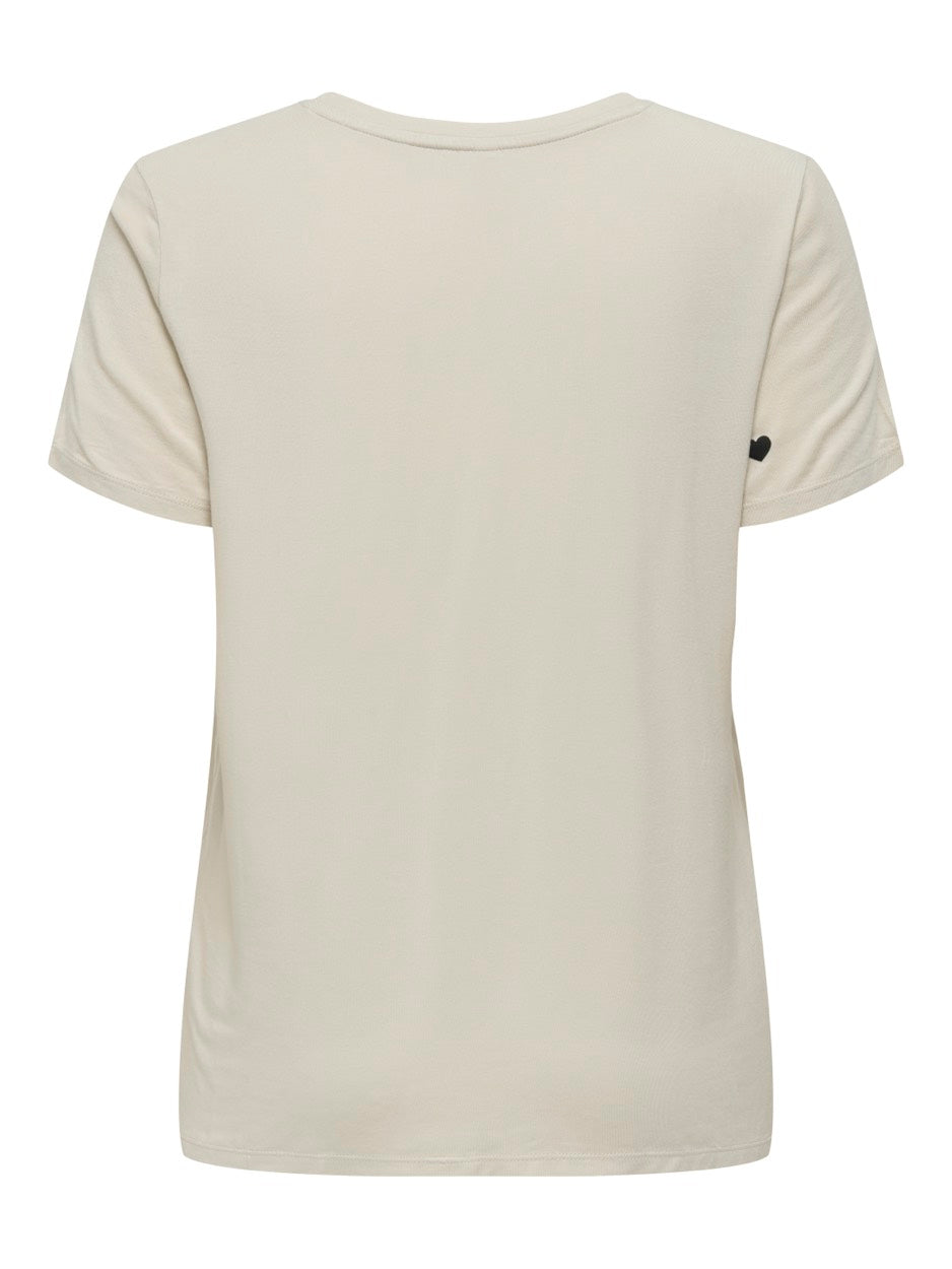 Onlkarli S/s Reg O-neck Heart Top Cs Jrs - Kit