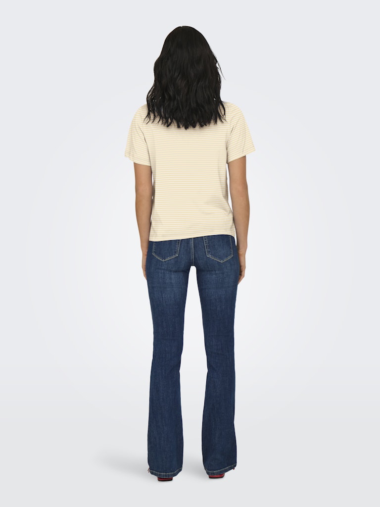 Jdypisa S/s Print Top Jrs Noos - Ecru Dessin