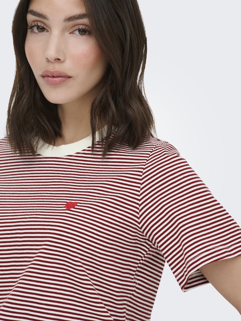 Jdypisa S/s Print Top Jrs Noos - Ecru Dessin