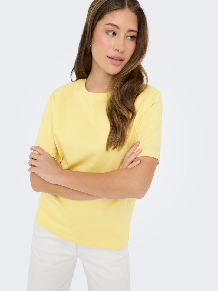Onlfreja S/s Luxe Top Cc Jrs Noos - Geel
