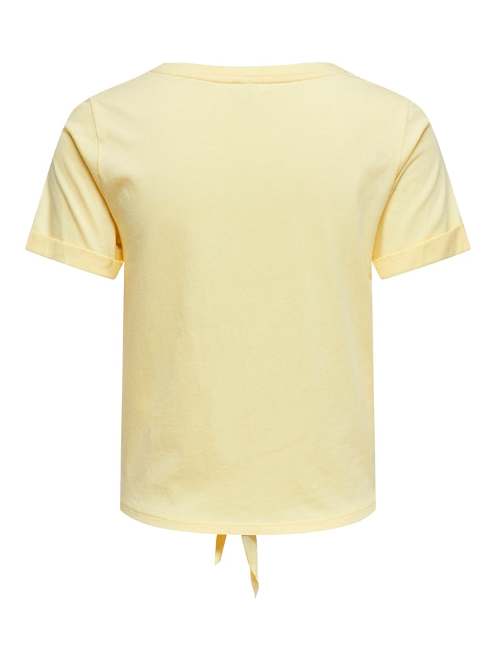 Onldora S/s Knot Fold-up Top Jrs - Geel