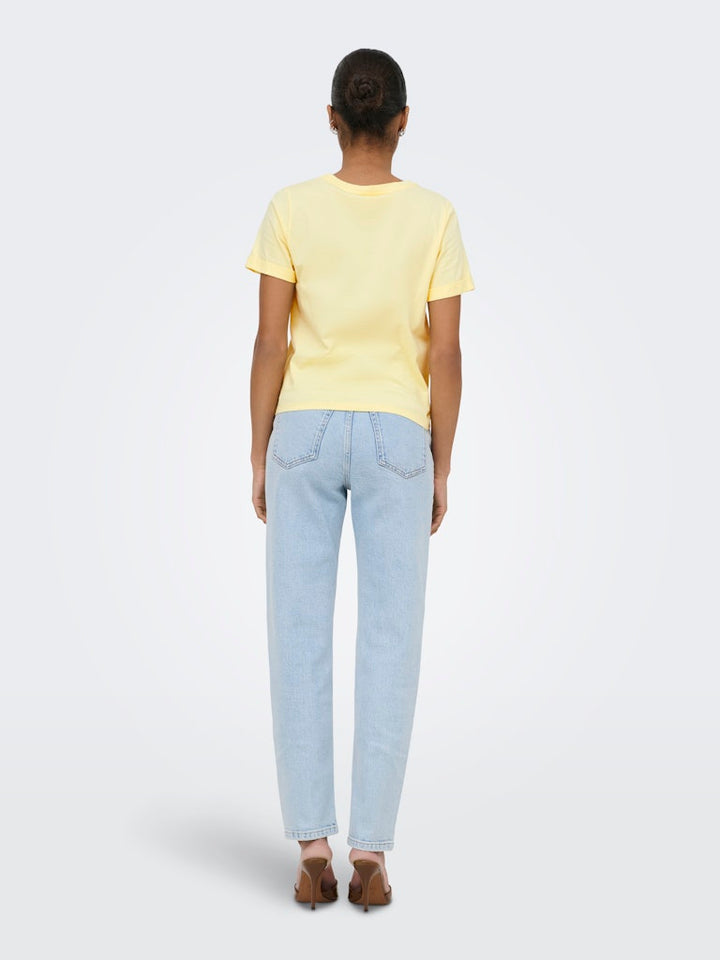 Onldora S/s Knot Fold-up Top Jrs - Geel