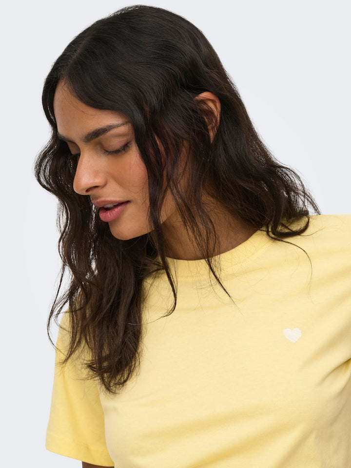 Jdypisa S/s Print Top Jrs Noos - Geel