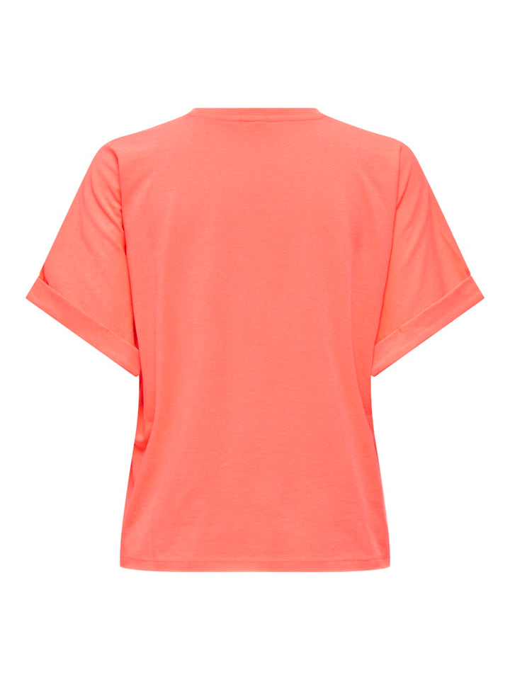 Onlminna S/s Top Cs Pr Jrs - Neon Oranje