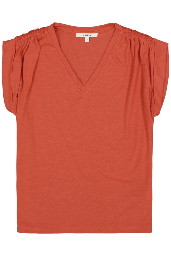 T-shirt V-hals - Oranje