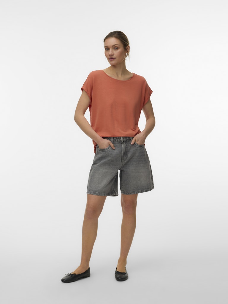 Vmava Plain Ss Top Jrs Noos - Oranje