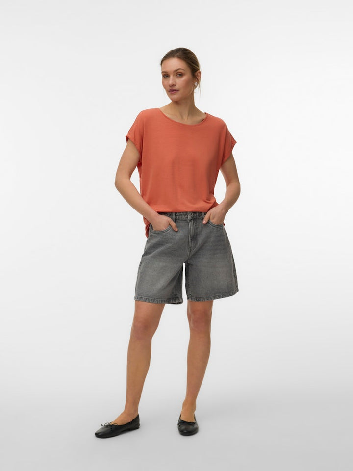 Vmava Plain Ss Top Jrs Noos - Oranje