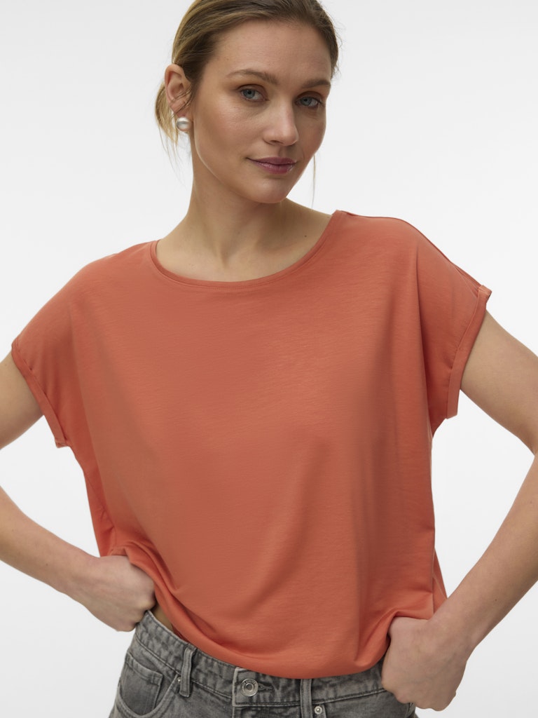 Vmava Plain Ss Top Jrs Noos - Oranje