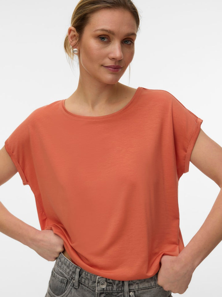 Vmava Plain Ss Top Jrs Noos - Oranje