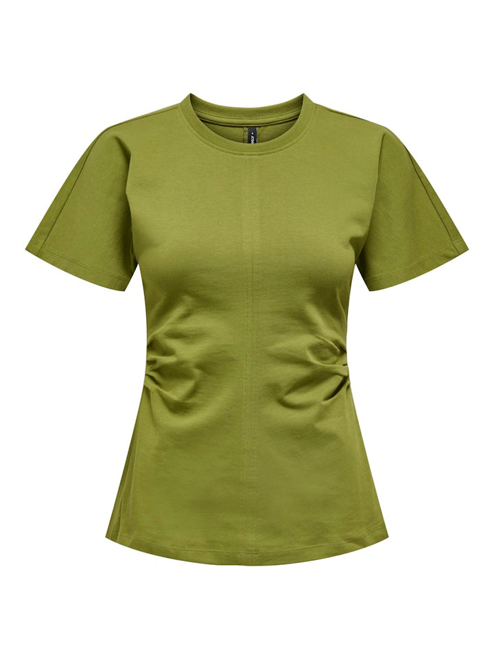 Onlmarie Life S/s Ruching Top Jrs Noos - Groen