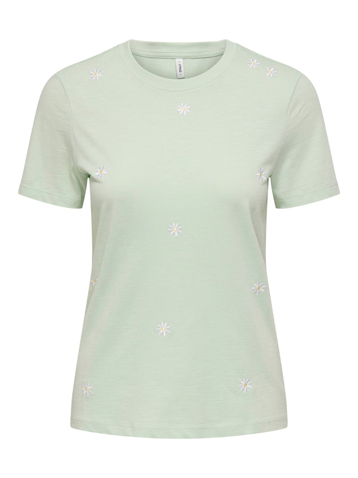 Onlketty Slub S/s O-neck Top Jrs - Mint