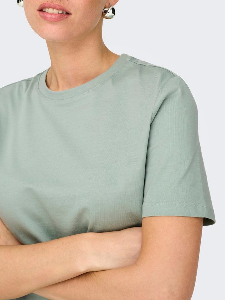 Onlfreja S/s Luxe Top Cc Jrs Noos - Olijf