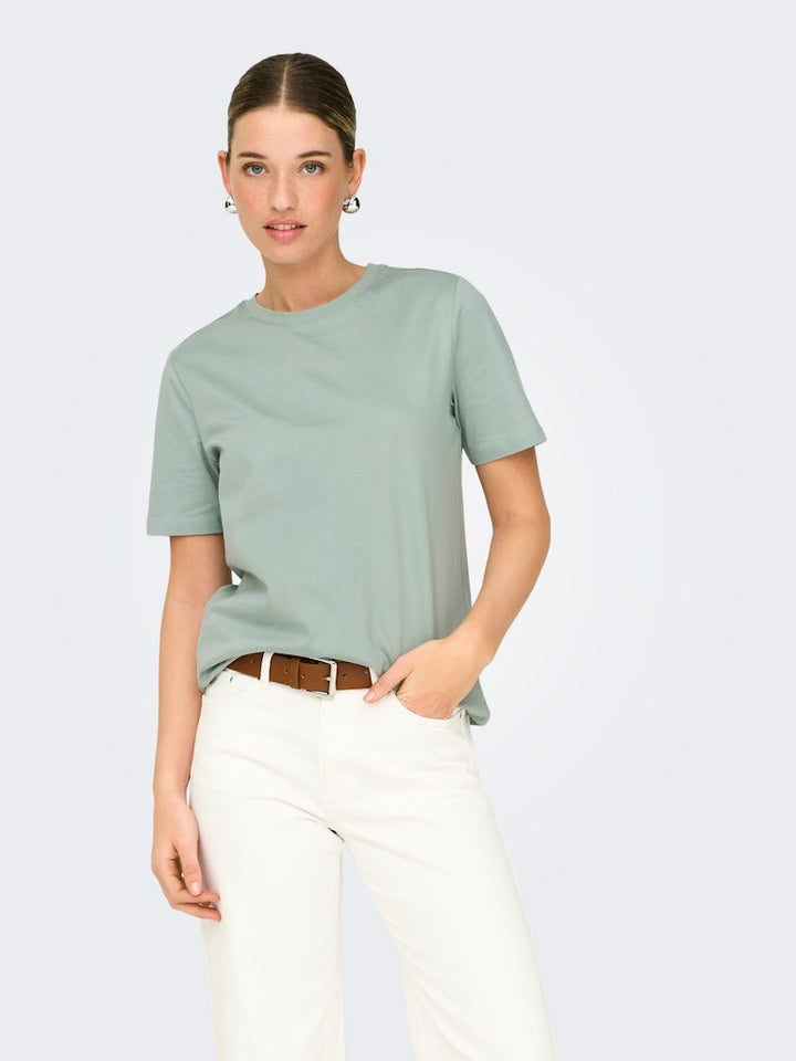 Onlfreja S/s Luxe Top Cc Jrs Noos - Olijf