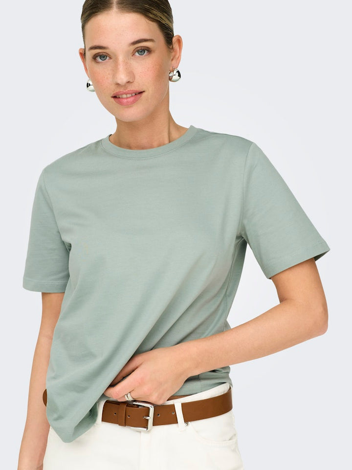 Onlfreja S/s Luxe Top Cc Jrs Noos - Olijf