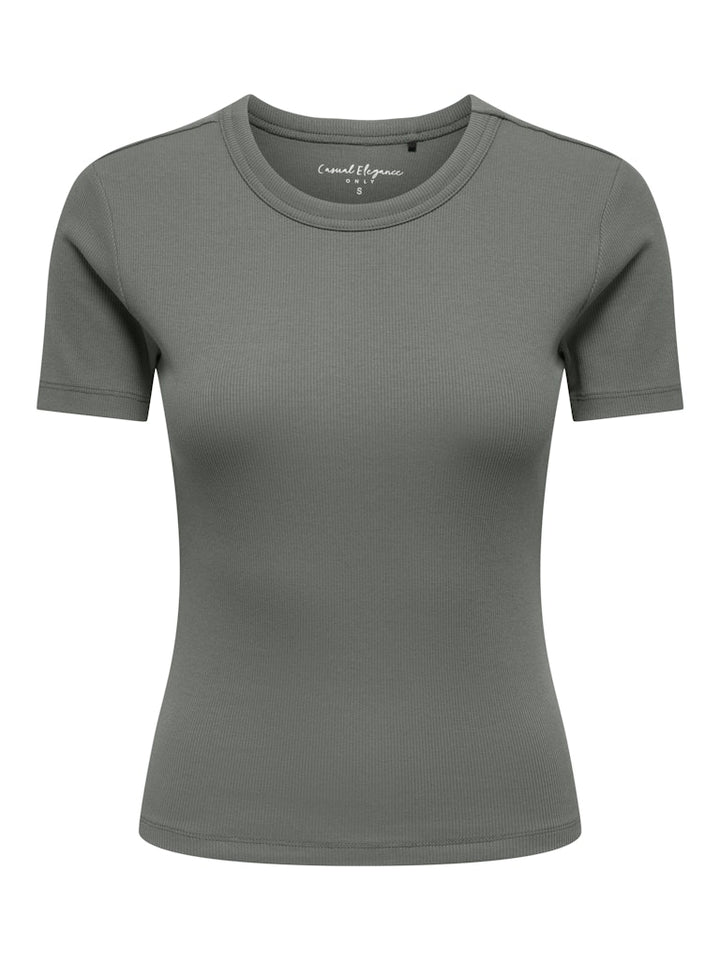 Onlval Ss O-neck Solid - Olijf