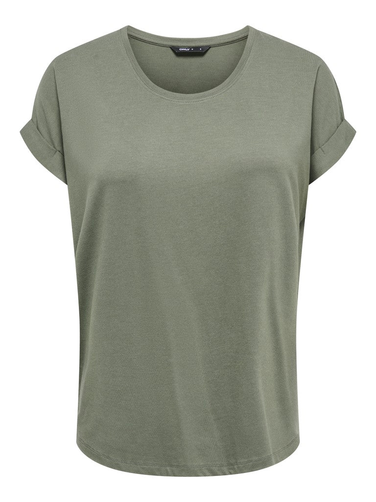 Onlmoster S/s O-neck Top Noos Jrs - Olijf