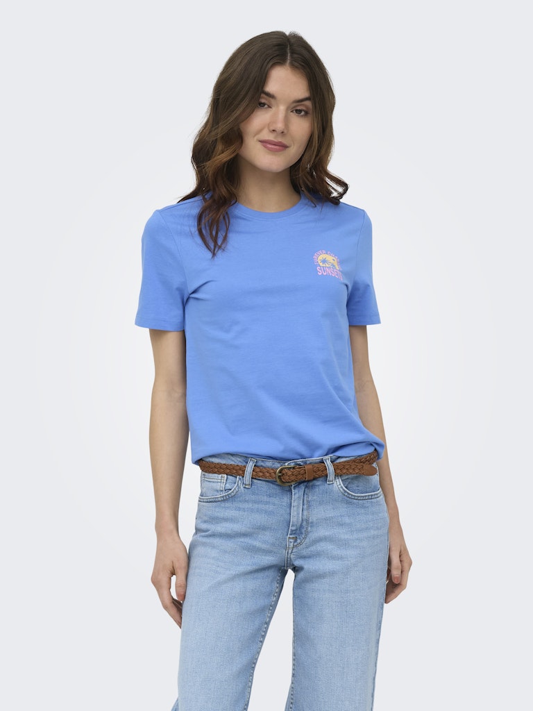 Onlfine S/s Reg Tee Cs Jrs - Lichtblauw