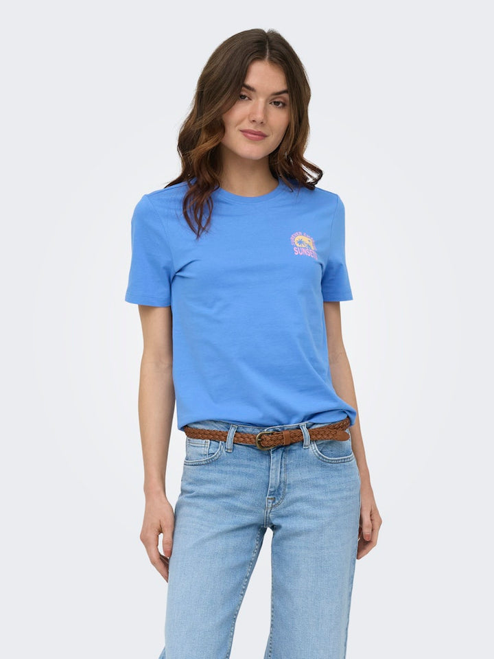 Onlfine S/s Reg Tee Cs Jrs - Lichtblauw