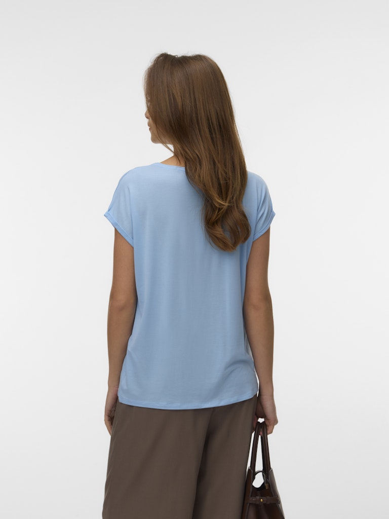 Vmava Plain Ss Top Jrs Noos - Lichtblauw