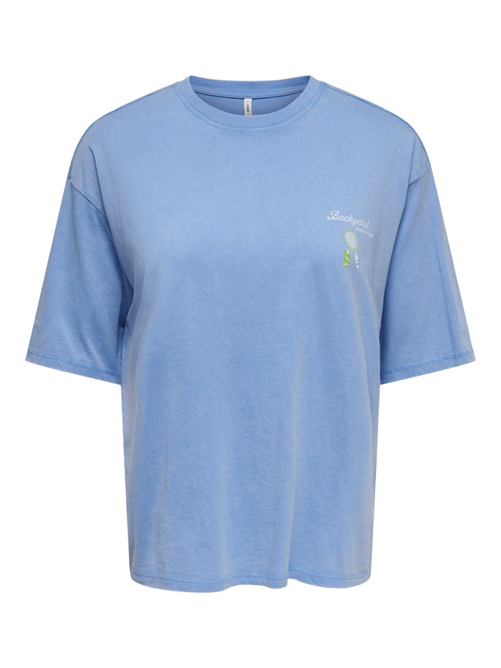 Onlshania S/s Print Top Box Jrs - Lichtblauw