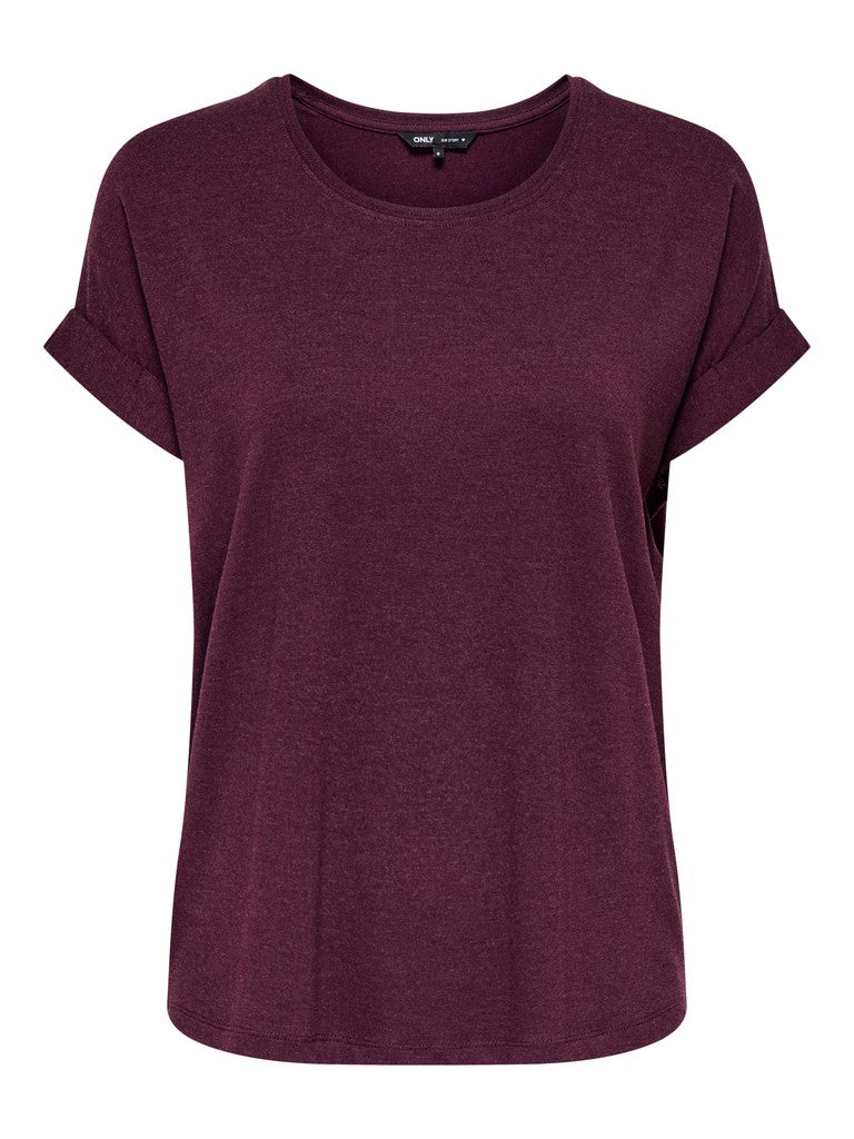 Onlmoster S/s O-neck Top Noos Jrs - Bordeaux