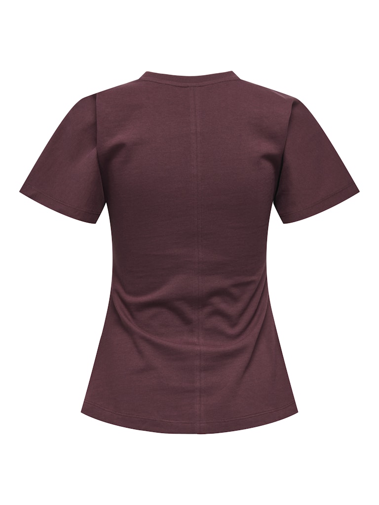 Onlmarie Life S/s Ruching Top Jrs Noos - Bordeaux