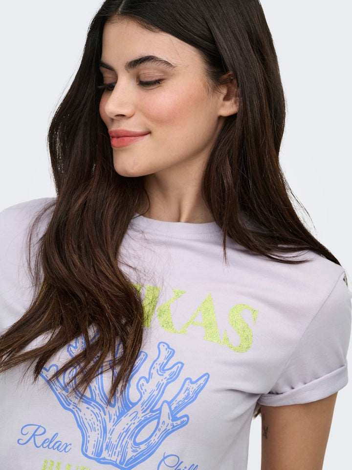 Onldina S/s Club Top Box Jrs - Lila