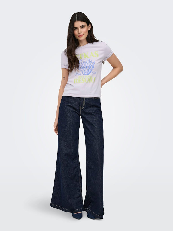 Onldina S/s Club Top Box Jrs - Lila