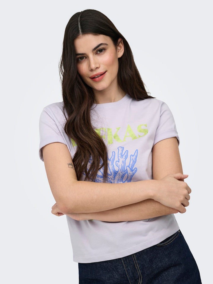 Onldina S/s Club Top Box Jrs - Lila