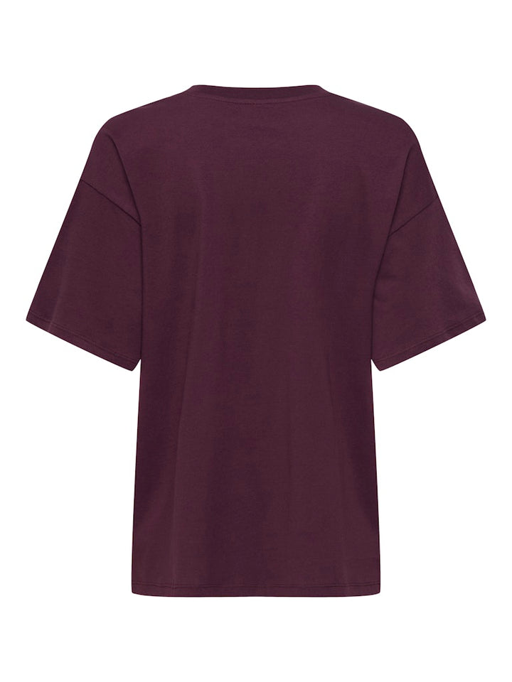 Onlmila S/s Print Box Jrs - Aubergine