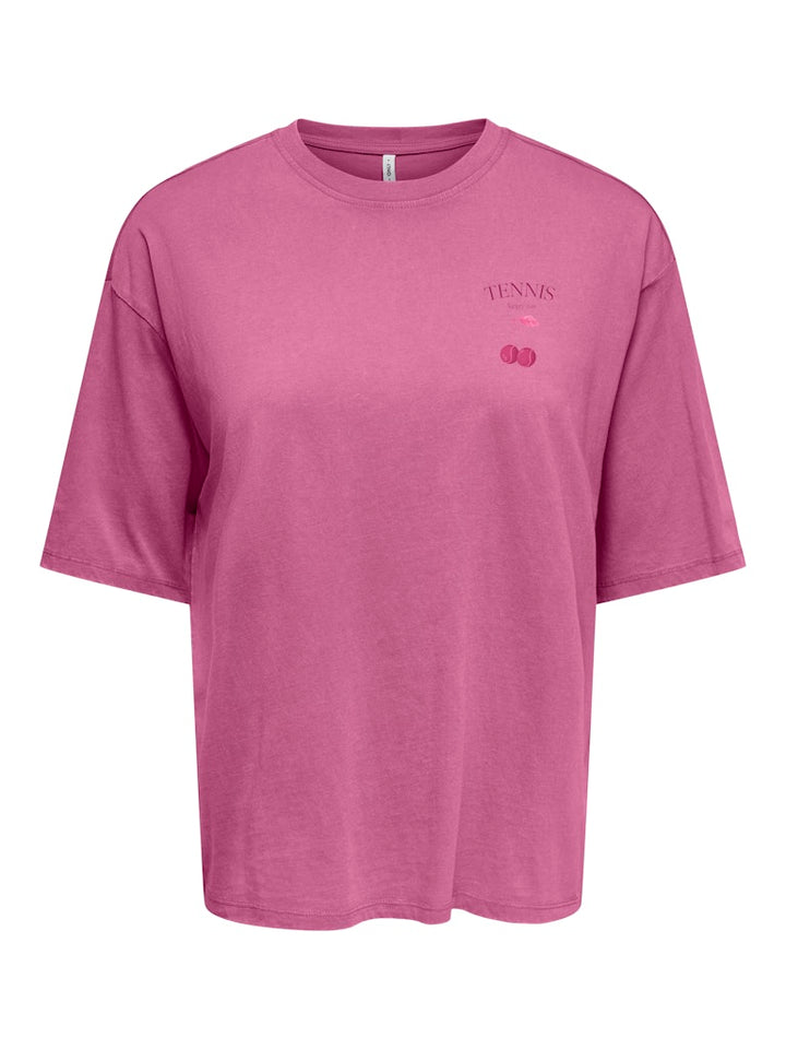 Onlshania S/s Print Top Box Jrs - Roze