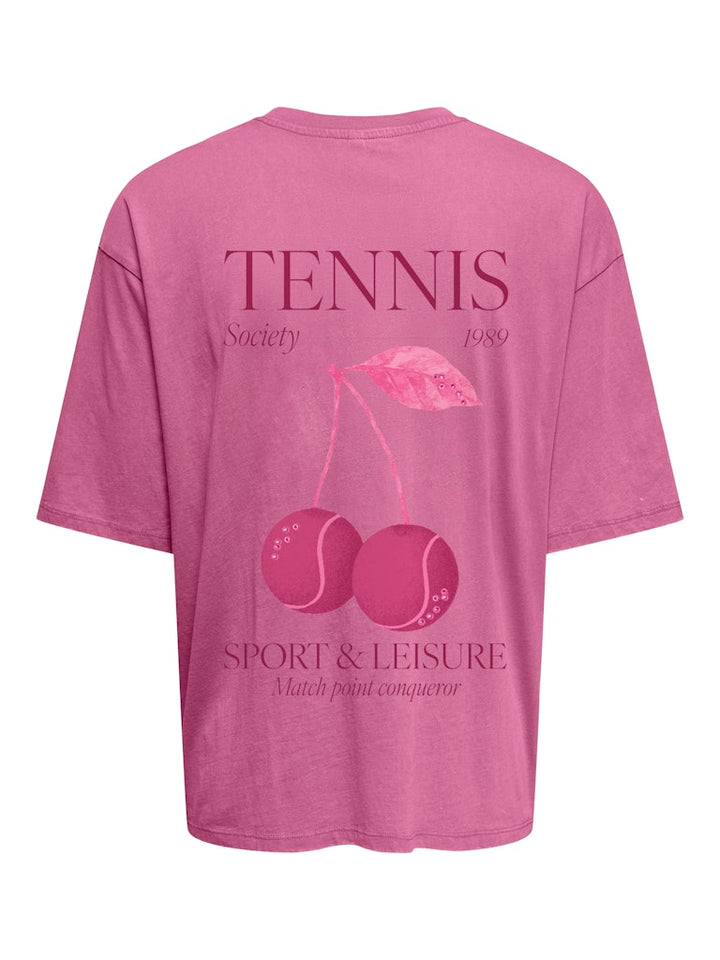 Onlshania S/s Print Top Box Jrs - Roze