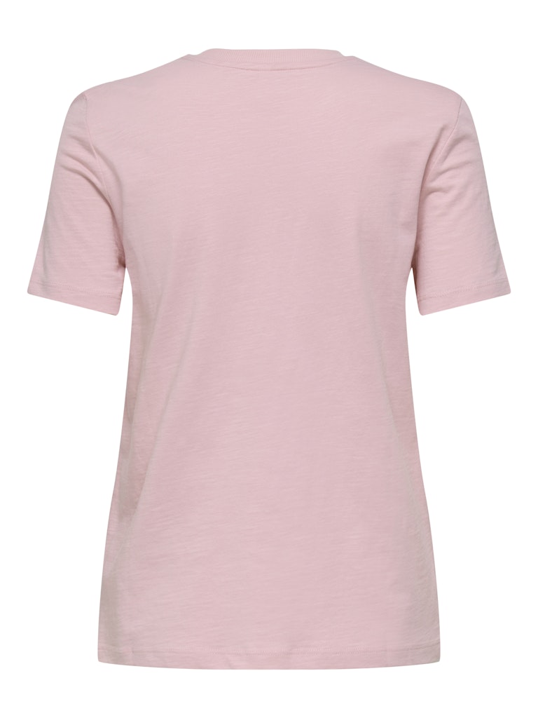 Onlketty Slub S/s O-neck Top Jrs - Roze