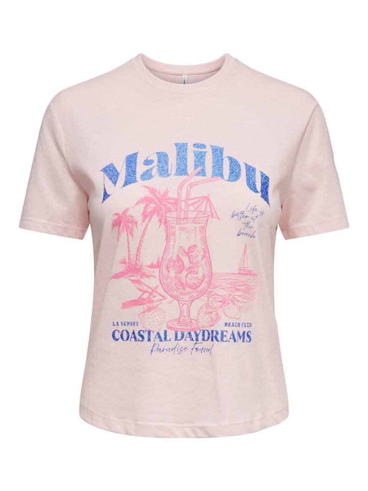 Onldina S/s Club Top Box Jrs - Licht Roze