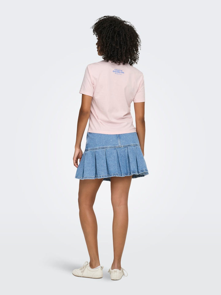 Onldina S/s Club Top Box Jrs - Licht Roze