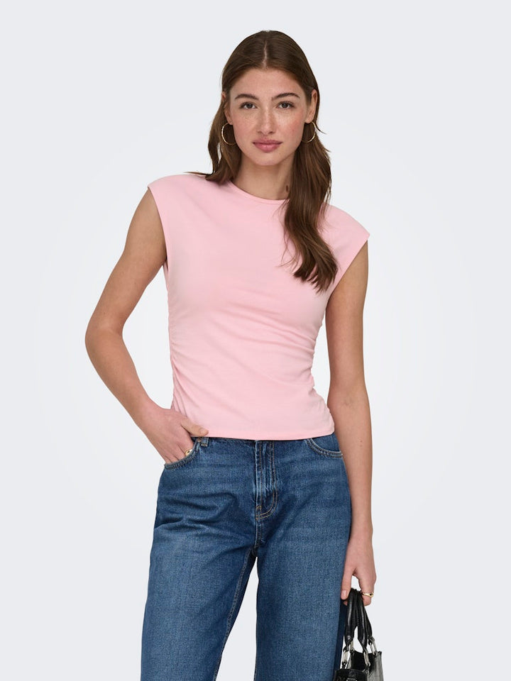 Onlmira Capsl Ruching Top Jrs Noos - Licht Roze