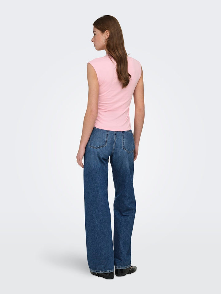 Onlmira Capsl Ruching Top Jrs Noos - Licht Roze