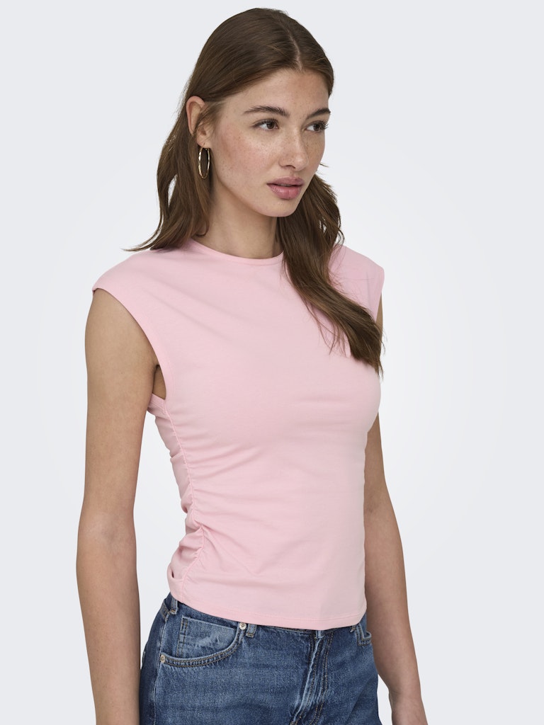 Onlmira Capsl Ruching Top Jrs Noos - Licht Roze