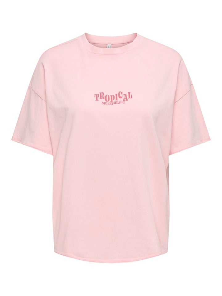 Onlkinna S/s Oversize Top Box Jrs - Licht Roze
