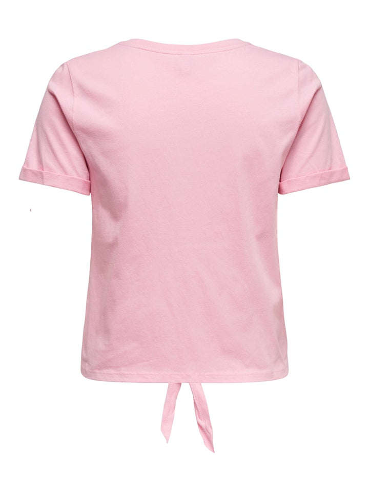 Onldora S/s Knot Fold-up Top Jrs - Licht Roze