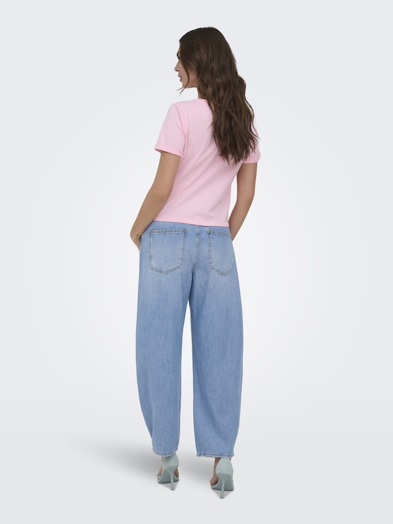 Onldora S/s Knot Fold-up Top Jrs - Licht Roze