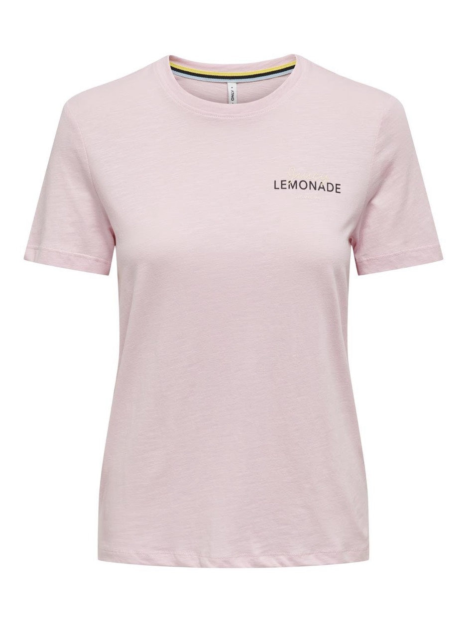 Onlstine Life Reg S/s Treats Top Bo - Licht Roze