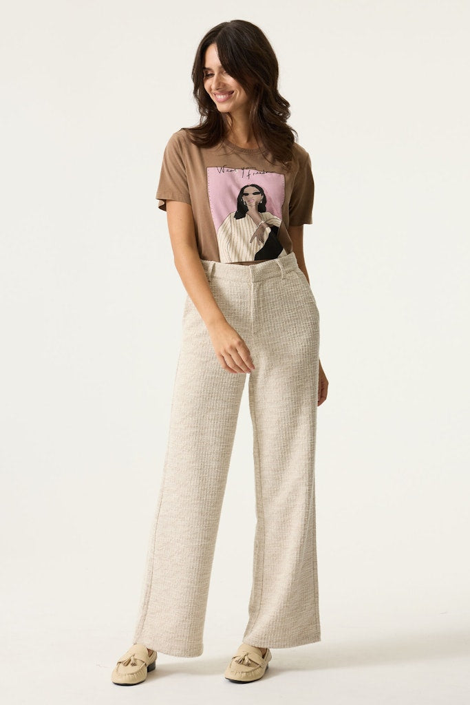 T-shirt S/s Front Print - Bruin