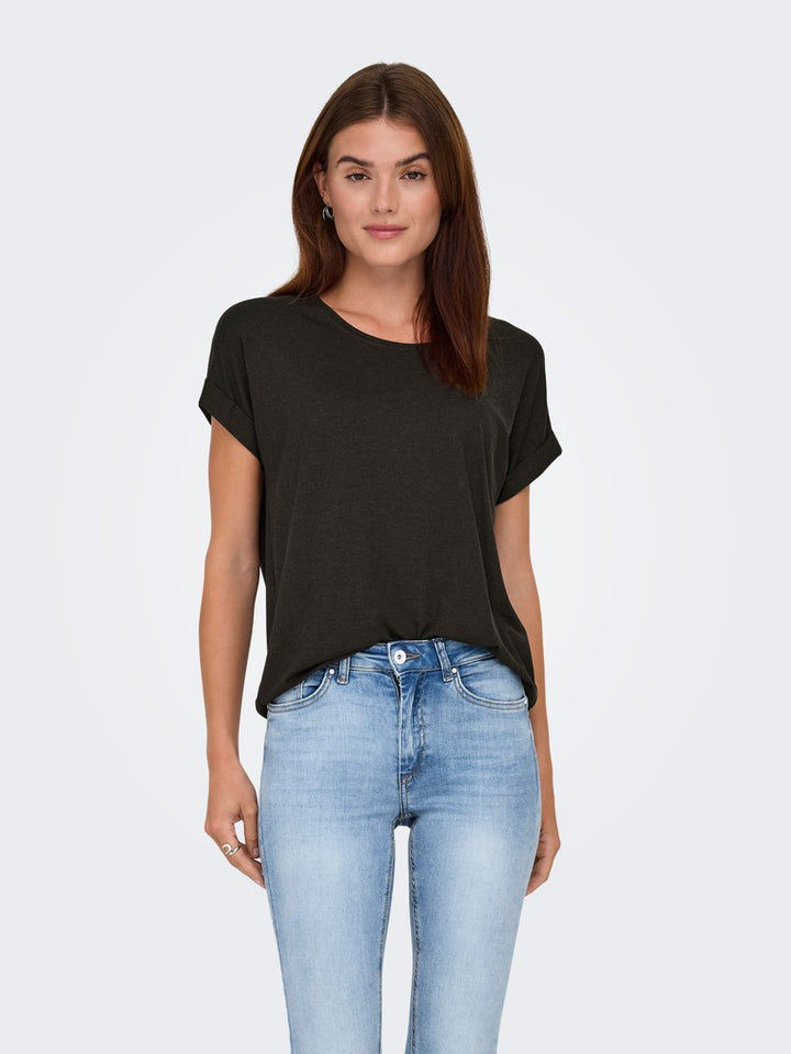 Onlmoster S/s O-neck Top Noos Jrs - Bruin