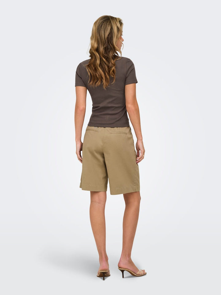 Onlval Ss O-neck Solid - Bruin